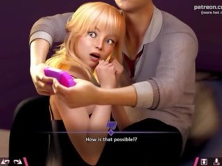 Double Homework &vert; passionate blonde teen girl tries to distract companion from gaming by showing her grand big ass and riding his putz &vert; My sexiest gameplay moments &vert; Part &num;14